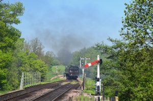 Langzaam verdwijnt de trein met onze campervrienden uit het zicht