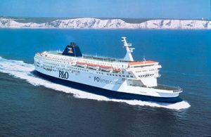 P&O Ferry op weg naar Dover
