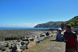 Uitzicht over de baai van Lynmouth