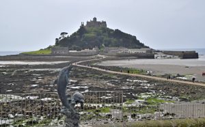 zicht op St Michaels Mount