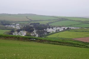 Heel kelin in de verte zie je Newquay