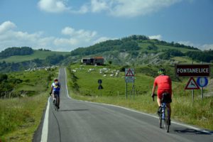 Zicht op de Passo della Raticosa