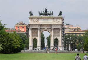 Triomfboog in park