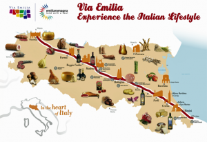 Route van de Via Aemilia