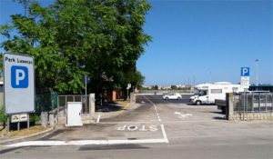 parkeerplaats voor campers bij Chioggia